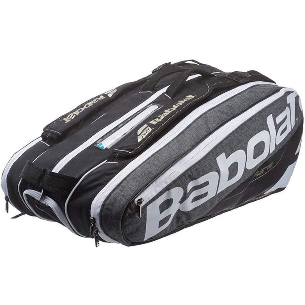 Black and Gray 9 Racquet Tennis Bag